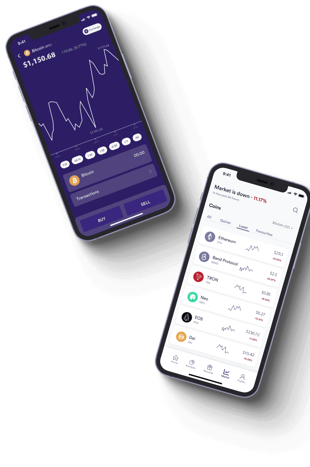 Säule Tradevo Benutzeroberfläche